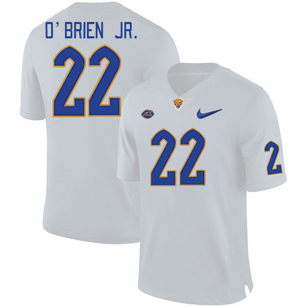 Men #22 Phillip O'Brien Jr. Pitt Panthers College Football Jerseys Stitched Sale-White